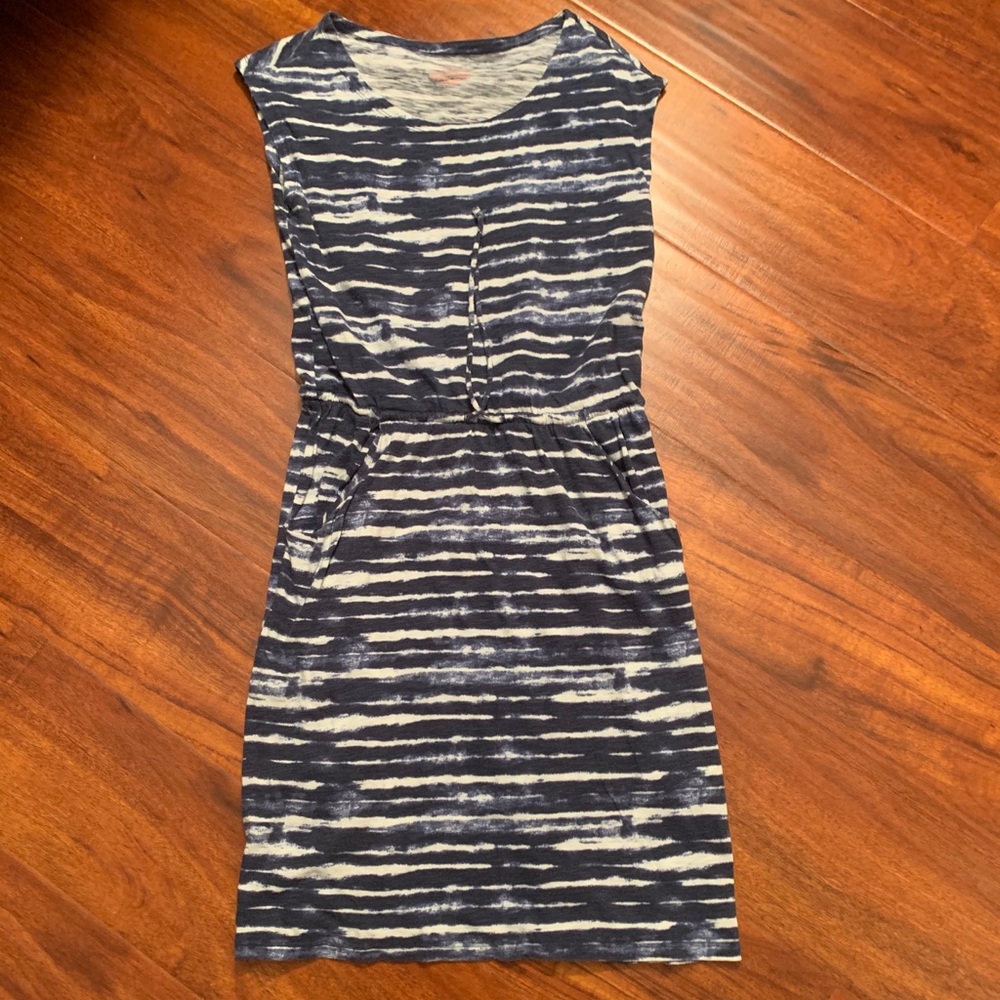 Navy/ White Tie-Dye dress